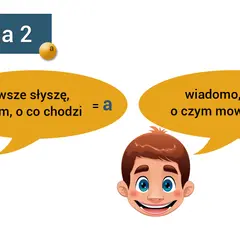 Zasada 2: Kiedy używamy a, an? Gdy coś słyszę pierwszy raz, nie wiem, o co chodzi, używam "a". Gdy wiem, o czym mowa, używam "the".