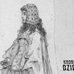 Portret kobiety w historycznym stroju, być może przedstawiający Adelajdę, heską żonę Kazimierza Wielkiego.