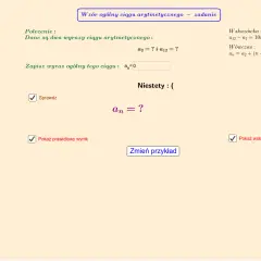 Zadanie z matematyki: sposoby określania ciągu arytmetycznego, gdy dane są dwa jego wyrazy. Oblicz wyraz ogólny.