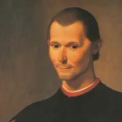 Portret Niccolò Machiavellego, którego spojrzenie sugeruje głębokie przemyślenia nad naturą władzy i ludzkimi słabościami. Jego poglądy kształtowały epokę.