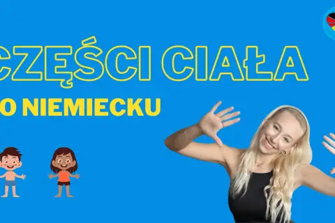 Naucz się części ciała po niemiecku z uśmiechniętą nauczycielką i dwójką dzieci.
