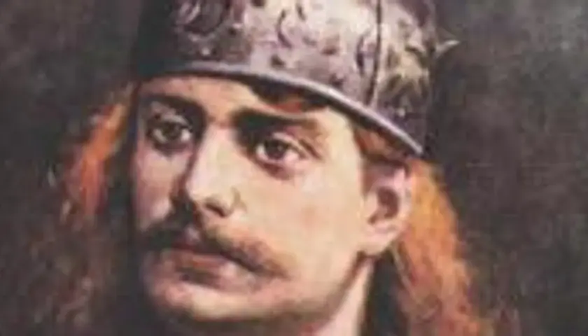 Portret Bolesława Krzywoustego, który nosi koronę. Czy był królem? To pytanie nurtuje historyków.