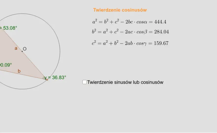 Twierdzenie sinusów i cosinusów - zadania krok po kroku