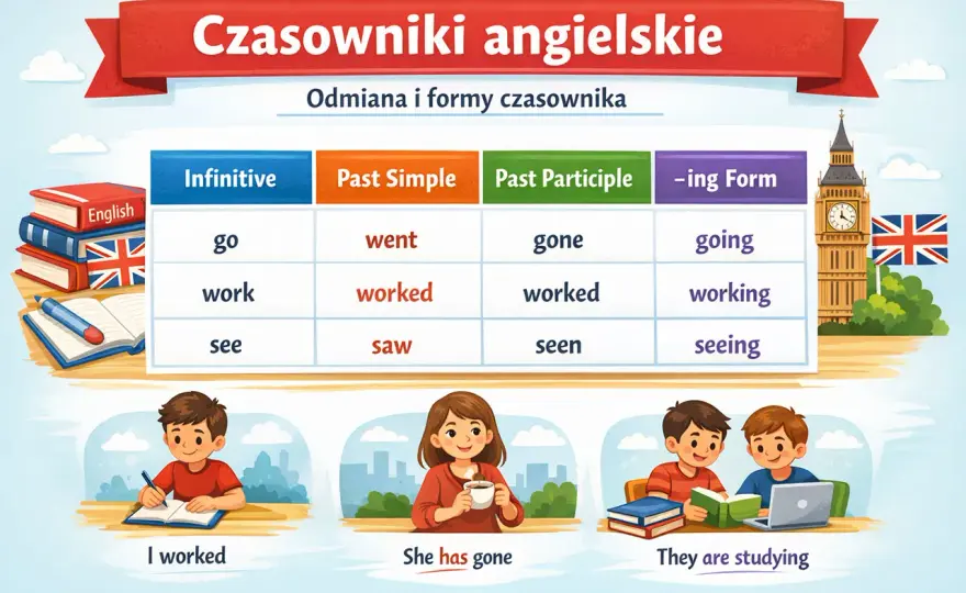 Odmiana czasowników angielskich bez chaosu - najważniejsze zasady